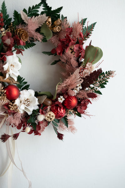Mini Christmas Wreath - Sola flowers + Fragrance Oil